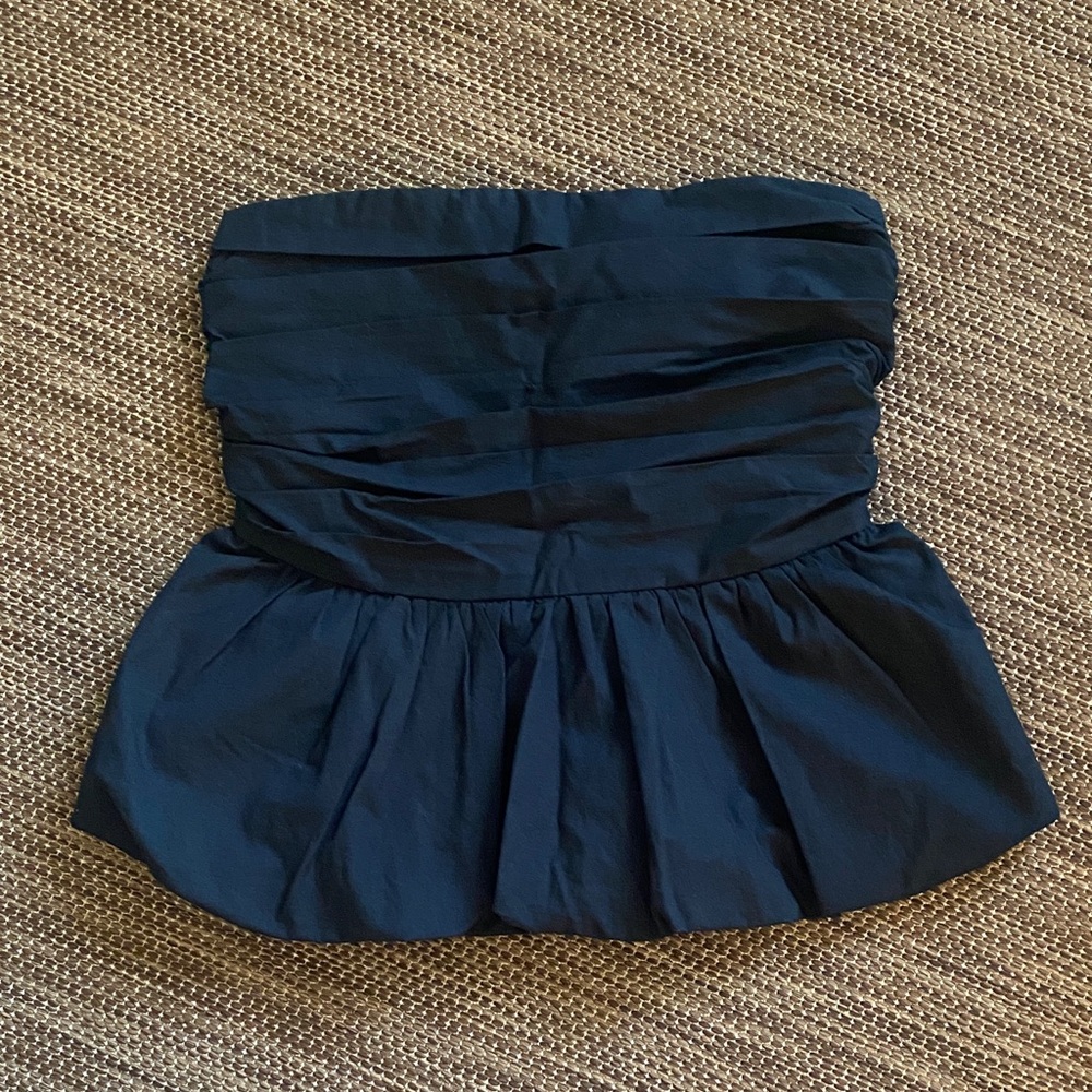NWT Hollister Black Smocked Bubble Tube Top